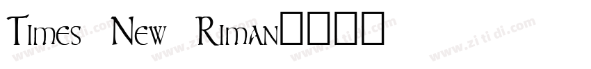 Times New Riman字体转换